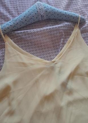 Стильная шифоновая желтая блуза майка dorothy perkins3 фото