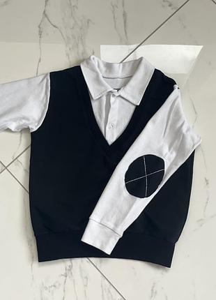 Рубашка-обманка с жилеткой