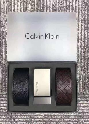 Чоловічий набір calvin klein з 2 ременями