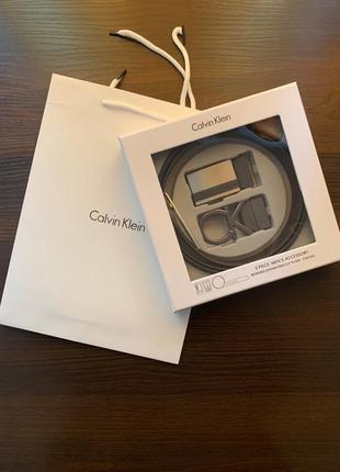 Чоловічий ремінь calvin klein з 2 пряжками