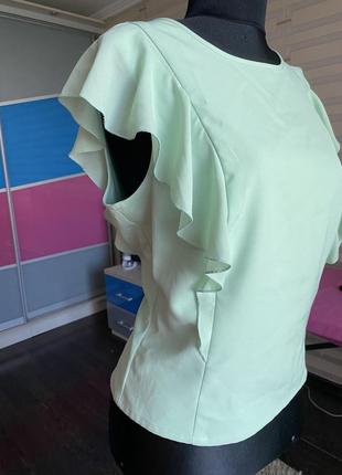 Фірмова блузка м’ятного кольору1 фото