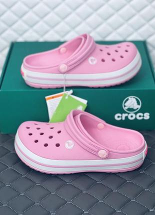 Crocs bayaband clog pink кроксы женские летние розовые крокс5 фото