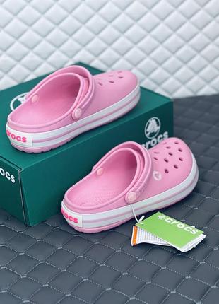 Crocs bayaband clog pink кроксы женские летние розовые крокс8 фото