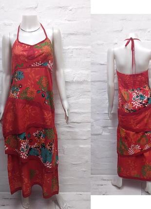 Namaste   оригинальное платье из батика хлопка с ручной росписью1 фото
