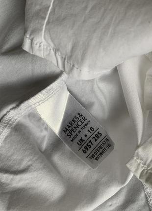 Базовая белая нарядная рубашка-блуза (размер 14/42)5 фото