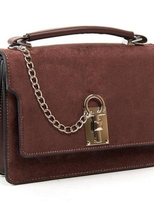 Женская сумочка из замша fashion 1094 кофейный1 фото