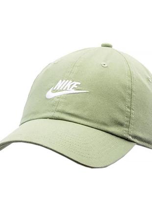 Мужская бейсболка nike u nsw h86 cap futura washed зеленый misc (913011-386)1 фото