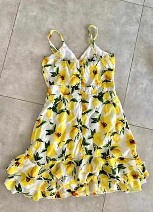 Платье с лимонами летний размер 38 (s/m) bohoo5 фото