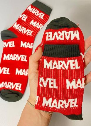 Шкарпетки marvel червоні 40-45 розмір3 фото