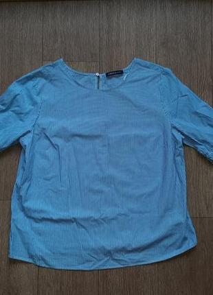 Блузка-рубашка хлопковая с рукавом "волан"