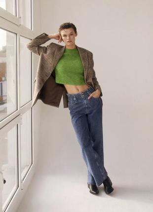 Джинсы широкого кроя с эластичной талией mango