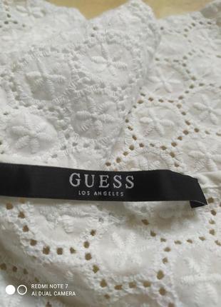 Блузка з "прошви" біла guess5 фото