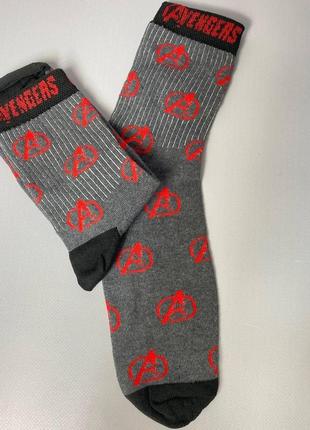 Шкарпетки аvengers сірі 40-45 розмір5 фото