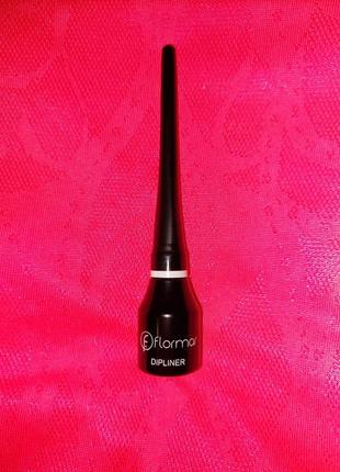 Стійка підводка для очей flormar dipliner з твердим пензлем, black, 3.5 мл