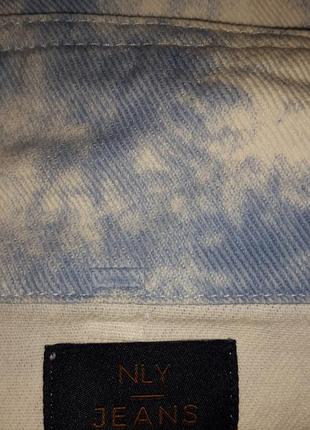 Бело-голубой пятнистый котоновый пиджак5 фото