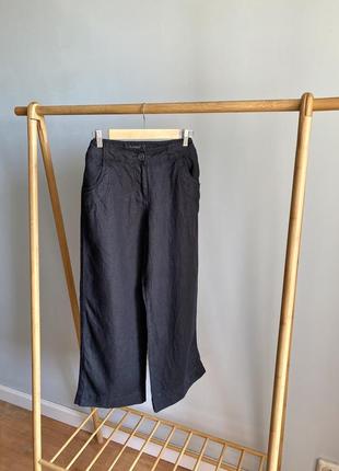 Укороченные брюки из натурального льна от george