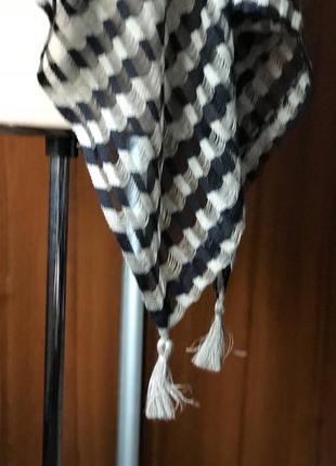 Шикарный палантын пончо шарф linen+linen 120% lino7 фото