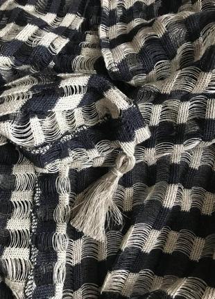Шикарный палантын пончо шарф linen+linen 120% lino8 фото