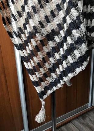 Шикарный палантын пончо шарф linen+linen 120% lino9 фото