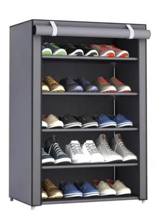 Тканинна полиця для взуття shoe rack and wardrobe 5 полиці