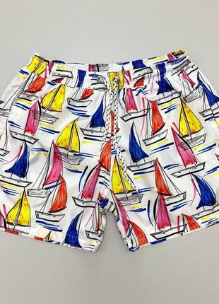 Мужские пляжные шорты для плавания с яркими принтами1 фото
