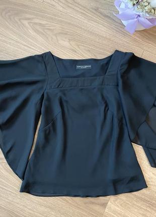 🌺 чорна шифонова блуза dorothy perkins