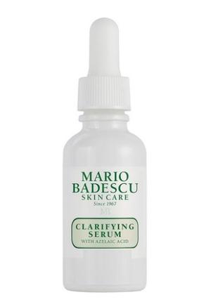 Mario badescu clarifying serum with azelaic acid очисна сироватка з азелаїновою кислотою, 4 мл