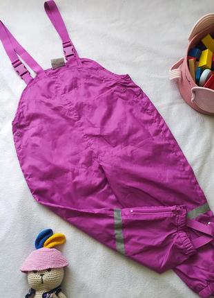 Грязепруфи, півкомбінезон, штани-дощовик для дівчинки 4 роки