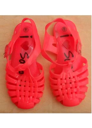 🌟 яркие силиконовые босоножки сандалии желейки для девочки, р.29 код w2903