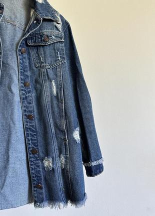 Стильна жіноча джинсівка джинсова куртка джинсовка тренд одяг6 фото
