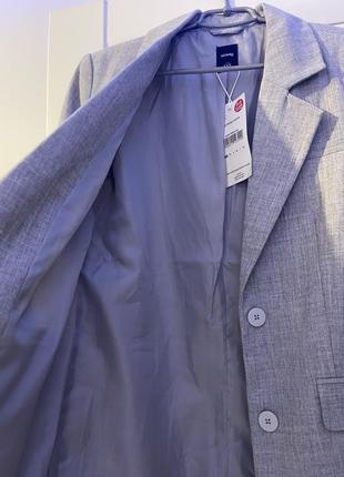 Сірий піджак оверсайз4 фото