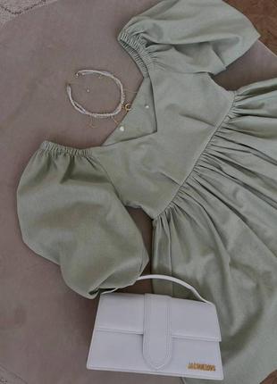 Легкое летнее платье из льна 2 цвета мини2 фото
