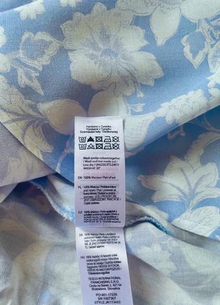Нежная,натуральная,голубая цветочная юбка8 фото