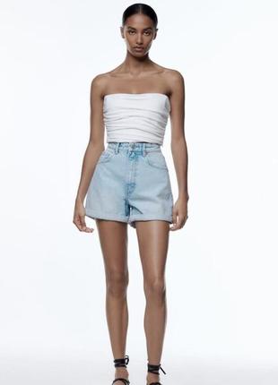 Шорти джинсові zara mom