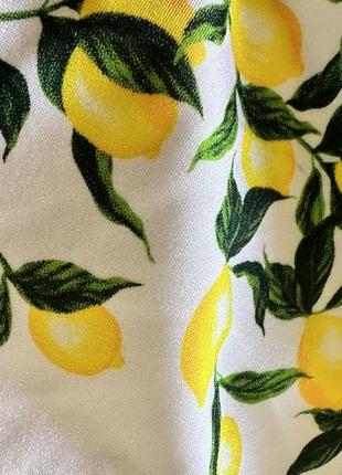 Совместный купальник в лимонах boohoo размер м с высоким бикини3 фото