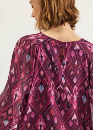 Жіноча блуза з об'ємним рукавом великого розміру 54-56, натуральна тканина,віскоза