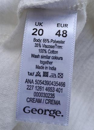 (1041) красивая молочная  женская блуза george /размер  20/488 фото