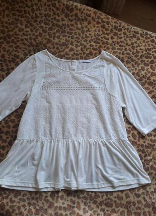 (1041) красивая молочная  женская блуза george /размер  20/483 фото