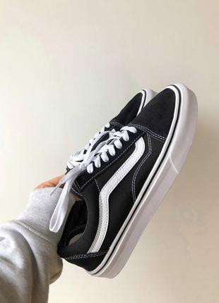 Замшеві, чорні кеди vans old skool , натуральна замша , накладений платіж