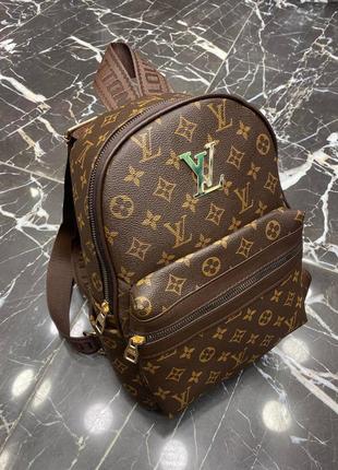 Рюкзак коричневый женский мужской в стиле louis vuitton луи витон унисекс