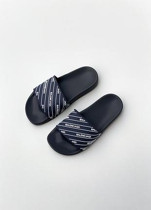 Шлепанцы в стиле balenciaga black slippers