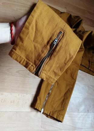 Крутые горчичные скинни брюки, р 50-525 фото