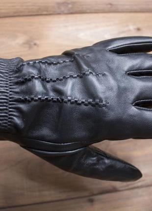 Чоловічі сенсорні шкіряні рукавички 9381 фото