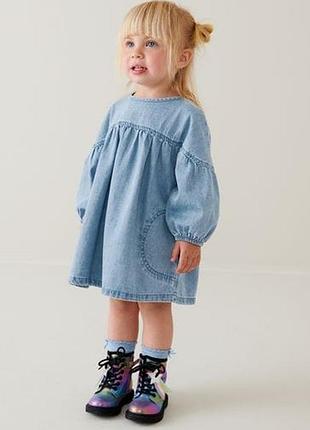 Next платье джинсовое 3мес-7роков😍
