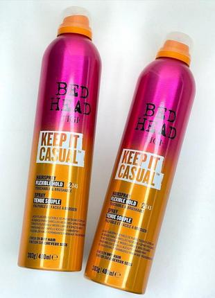 Лак для волосся з гнучкою фіксацієюtigi bed head keep it casual hairspray