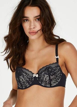 70c hunkemoller розкішний мереживний бюстгальтер балконет без бретелей