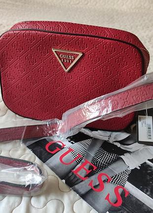 Сумка кроссбоди guess kamryn красная гесс оригинал