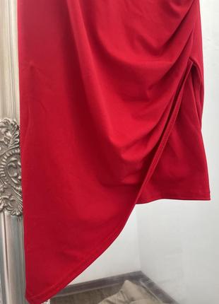 Платье красное, короткое6 фото