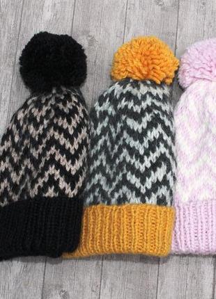 Knitted hat - в'язана шапка (ручна робота)7 фото