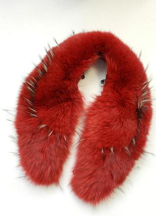 ✅ пушистый воротник натуральный мех песца